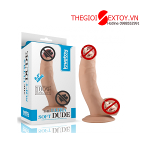 Mẫu dương vật giả Lovetoy cao cấp 8.5" The Ultra Soft Dude mềm mịn không rung DV113