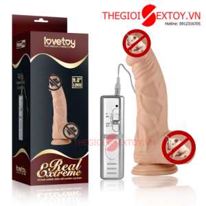 Dương vật giả Lovetoy 9" Real Extreme Vibrating Dildo siêu khủng rung 3 tần số