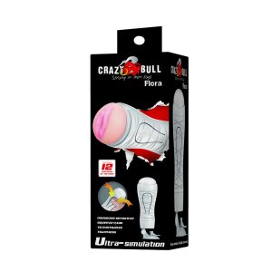 Âm đạo gắn tường Crazy Bull Flora có rung và bóp tay tăng lực siết AD406