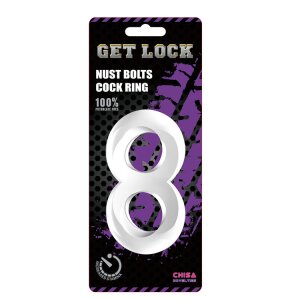 Vòng đeo dương vật Get Lock hình số 8 silicon trong suốt DV720B