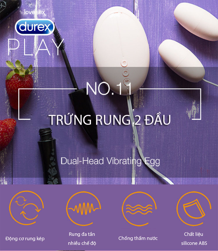 Trứng rung đôi Durex Play Dual-Head Vibrating No.11 chính hãng