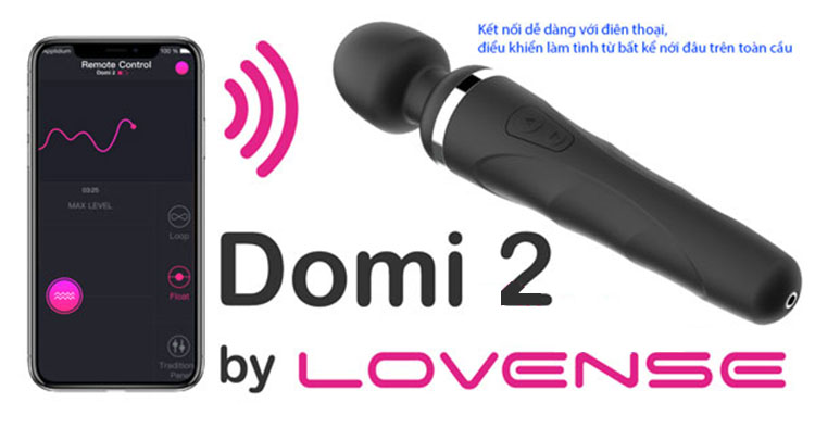 Chày rung Lovense Domi 2 rung cực mạnh điều khiển toàn cầu