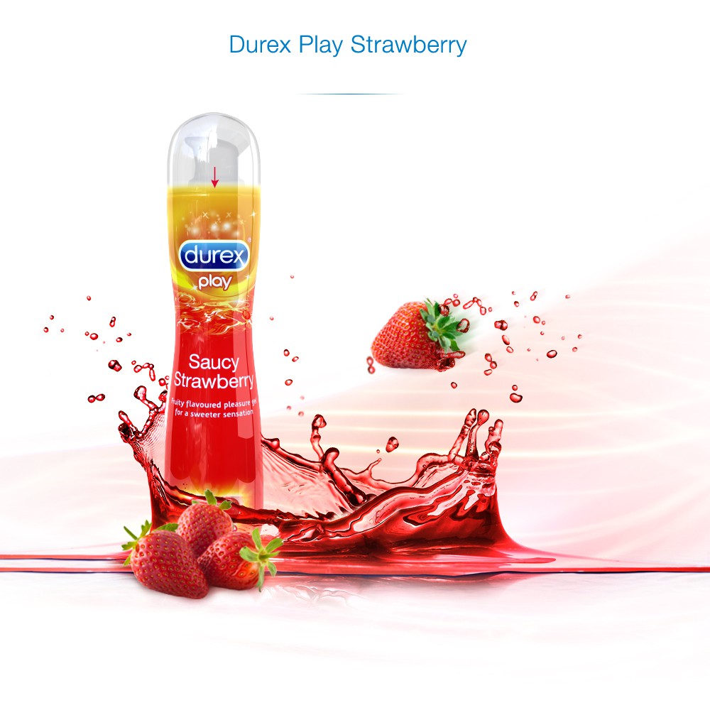 gel bôi trơn durex play saucy strawberry 100ml