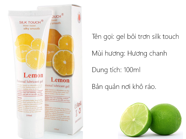  Gel bôi trơn hương chanh Silk Touch Lemon 100ml G105