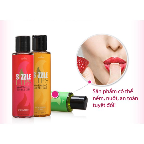 dầu mát xa toàn thân Sensuva Sizzle Lips