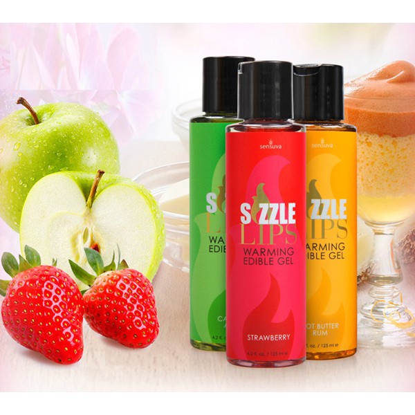 dầu mát xa toàn thân Sensuva Sizzle Lips