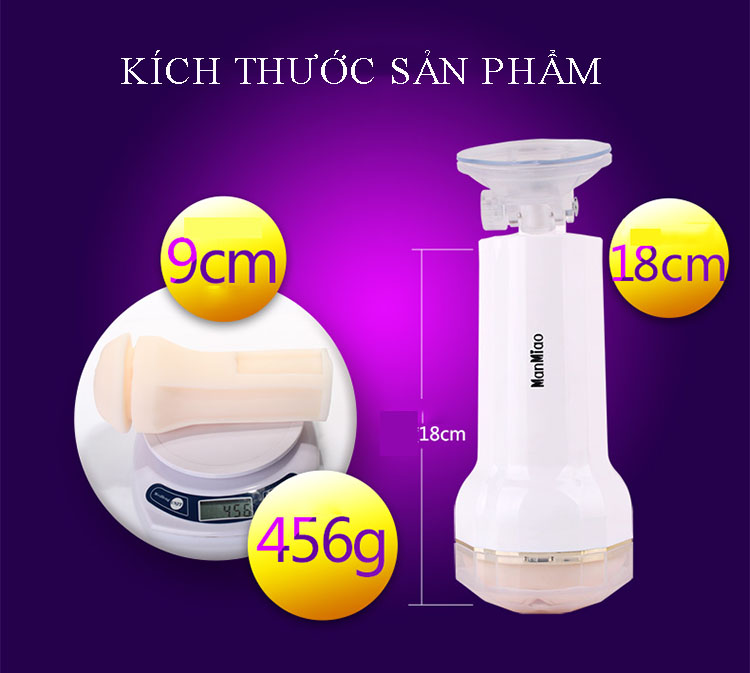 Âm đạo giả gắn tường Man Miao có rung xoay AD415