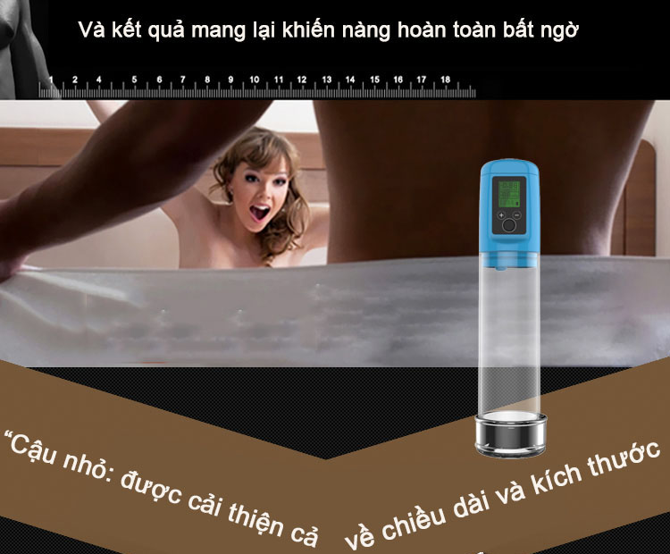 Máy tập dương vật tự động màn hình LCD tăng kích thước cậu nhỏ HN209