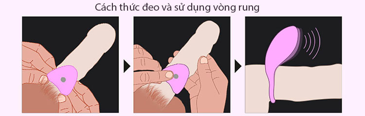 Vòng đeo dương vật Leten chống xuất tinh sớm có rung