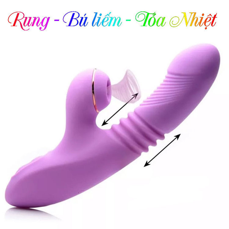 Cu giả Sex Massager rung thụt hút và tỏa nhiệt