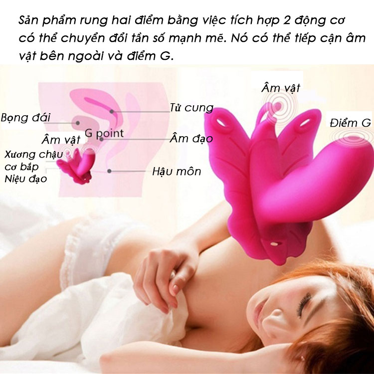 Bướm rung dương vật giả mini điều khiển qua điện thoại