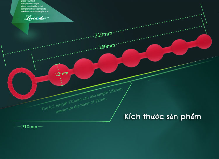 ​​​​​​​Dụng cụ kích thích tuyến tiền liệt chuỗi 7 hạt silicone